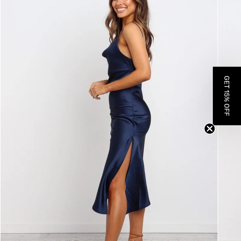 Petal & Pup Asymmetrical Satin Dress